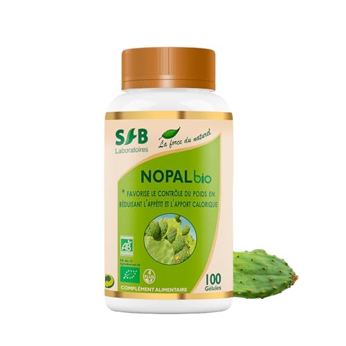 ​SFB Laboratoires Nopal BIO – Complément Minceur Naturel – Riche en Fibres pour Contrôle du Poids, Réduction de l'Appétit et Absorption des Graisses – 100 Gélules