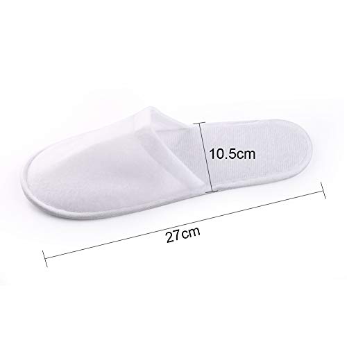 WXJ13 JOYYUM 18 25 Pairs Disposable Slippers White Disposable Slippers for Hotel Travel Salon Plane