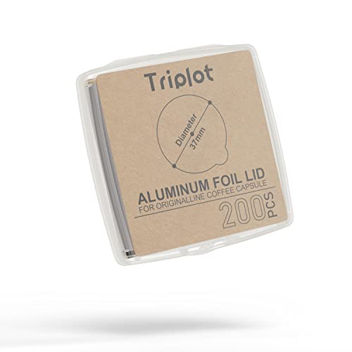 Triplot 6Pcs Refillable Coffee Pods Sets & 200Pcs Aluminum Lids For Reusable Capsules Compatible For Nespresso Originalline Machine #TOP5