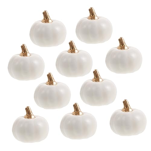 Artibetter 10pcs Halloween Decorations Pumpkin Prop Festival Pumpkin Decor Blank Pumpkin Fall Decorations for Home Pumpkin for Halloween Decor Artificial Pumpkin Accessories Foam White Mini