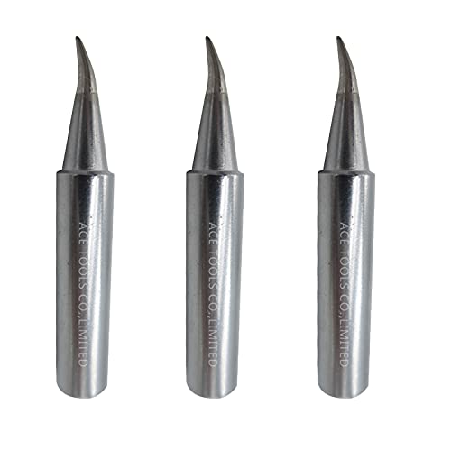 Image of T18-BR02 Bent Conical 0.008 inch / 0.2mm Soldering Tip for FX-888 FX-888D FX-8801 FX-600 Baku 878-L2 FX888 FX888D FX8801 FX600 ACE Brand Solder Iron Tips (3)