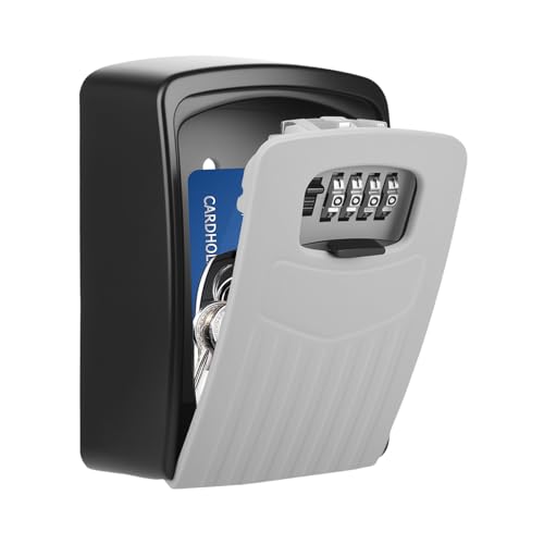 Key Safe Wall Mounted, [Upgraded][Large Capacity] Diyife Weatherproof Key Lock Box Outdoor, 4-Digit Combination Resettable Lockbox for Keys with Code for Home Garage,External Dimensions: 109x762x406mm
