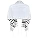 Zion Judaica Big Jewish Tallit Prayer Shawl Fine Acrylic Talis Black and Silver Striped Taleet with Tzitzit Black Imprinted Tallis Bag 36