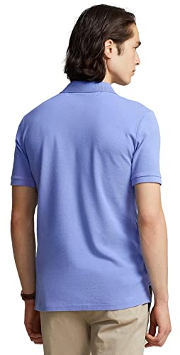 Image of Polo Ralph Lauren Men Custom Fit Mesh Pony Logo Shirt (L, HarborBlue)