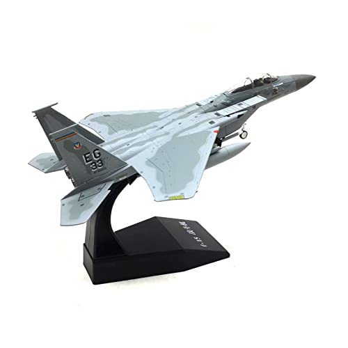 Modelo de avión F-15C a reacción militar escala 1/100 réplica coleccionable en metal fundido