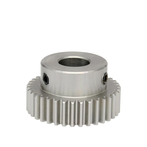 Bevel Gear Pinion Hardware Mechanical 1pcs Gear Wheel 1M-32T/33T Bore Size 8/10/12/14 Mm 304 Stainless Steel Pinion Gear Teeth Thickness 10 Mm Total Height 20 Mm(1M32T (Bore 10 mm))