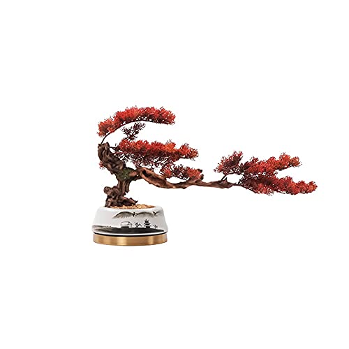 HPTHLY Artificial Bonsai Tree Artificial Welcoming Pine Simulation Podocarpus Bonsai Decoration Porch Zen Tea Room Front Desk Decoration 23.6×14.1In Simulation Bonsai Trees