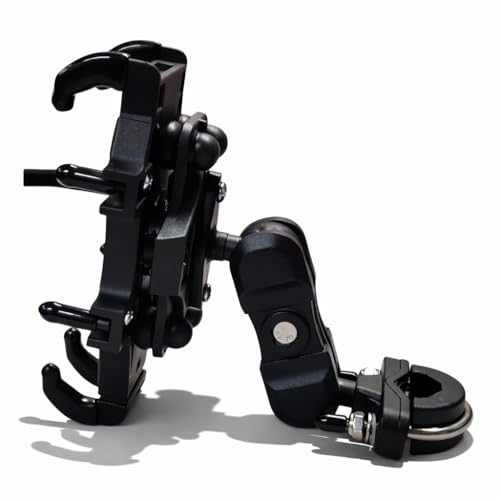 Image of Heavy Duty Bike Mobile Holder | 360 Rotation | Anti-Vibration | Universal Phone Mount for Motorcycle & Scooter | Handlebar Mobile Stand
