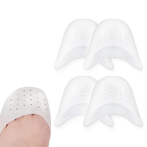 JEYORZY 2 Paia Salvapunte in Silicone Gel Salva Punte Avampiede Cuscinetti Metatarsali per Piedi Protettore Copri Dita Salvapunta, dei Piedi Protezioni, Tallone in Silicone Morbido Cuscinetti in Gel