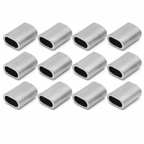 Image of Aluminium Ferrule Lock for Gym Machine Cable & Wire Rope (Pack of 12)