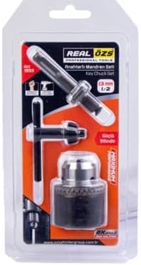 3 Parça Anahtarlı Mandren Seti, 13mm ve 1/2 inç, Matkap Kafası