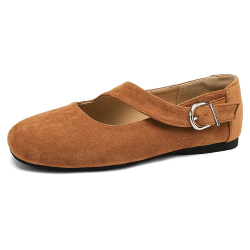 Zapatos Mary Jane planos de ante: el toque romántico para tus conjuntos diarios