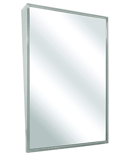 Bradley 740 ADA Compliant Fixed Tilt Mirror, Angle Frame, Stainless Steel w/ Satin Finish