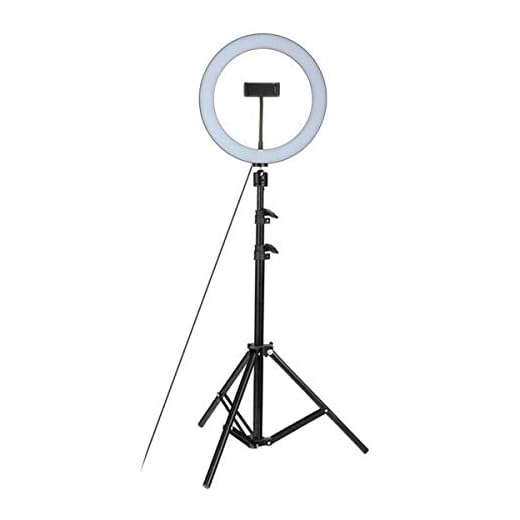 Fealay 26cm Studio Live Led Ring Light With Phone Holder 120cm Ring Light Kit Foldable Tripod Kit Adjustable 360 Rotation for Phone Selfie Light Beauty Photograph