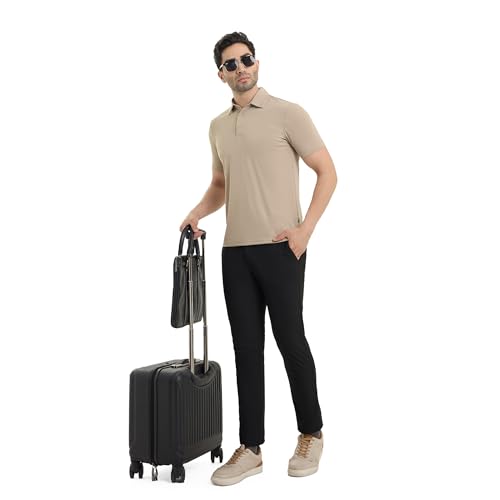 Image of Mauve Mens Smart Stretch Polo | Comfortable Work & Casual | Breathable | All-Day Wear