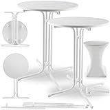 tectake® Gastro 2er Set Stehtisch klappbar, Bistrotisch mit...