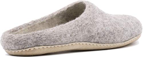 Image of Nootkas Felted Merino Wool 'Astoria' Mule House Slipper for Men and Women