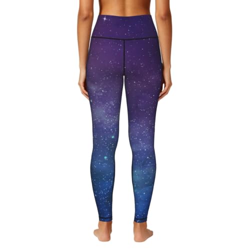 Pantalones de yoga para mujer EdsfFehs con estampado de galaxia y bolsillos 4