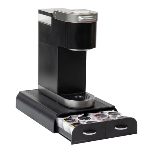 Mind Reader Anchor Collection - Cajón individual para cápsulas de café de 2 cajones, capacidad para 24 cápsulas de café, compatible con Keurig Mini Series, organizador de encimera, base de máquina de