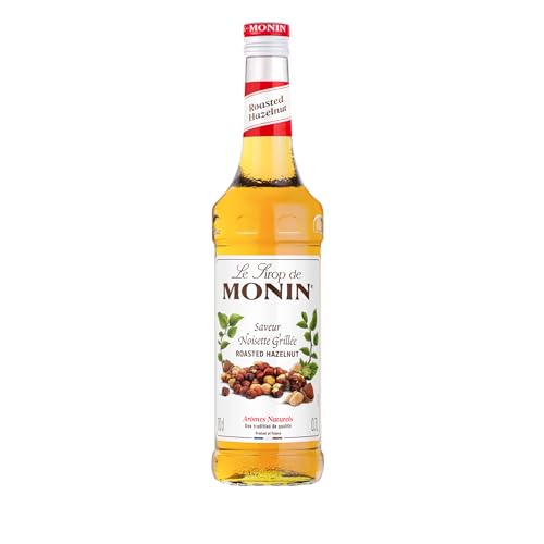 MONIN Premium Roasted Hazelnut Syrup 700ml for Coffees Frappes and Cocktails. Vegan-Friendly 100% Natural Flavours and Colourings.