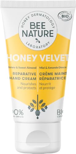 Bee Nature - Crema de Manos Reparadora - Miel Orgánica - Hidratante y Nutritiva - No Grasa - Piel Seca y Sensible - 100% Natural Ingredientes - 50ml