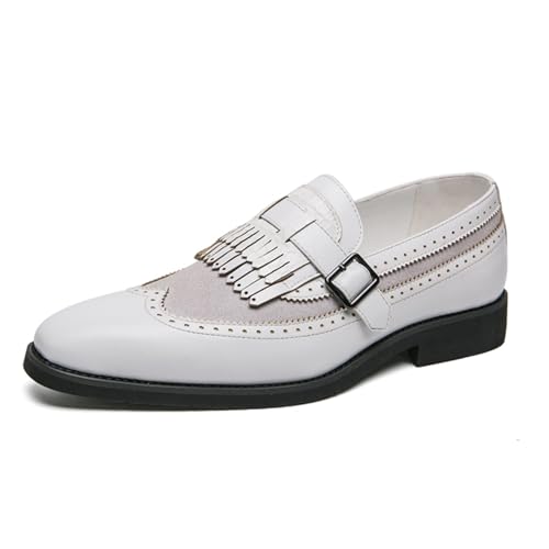 Men's Trendy Fringed Contrast - Color Loafers, Fashion Formal Shoes - Perfect for Office Days, Business Trips & Social Gatherings