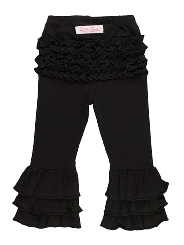 Image of RuffleButts Baby /Toddler Girls Stretchy Flare Pants w /Ruffles