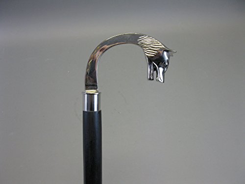 Bastón de madera para caminar, 94 cm, con mango de metal, M28