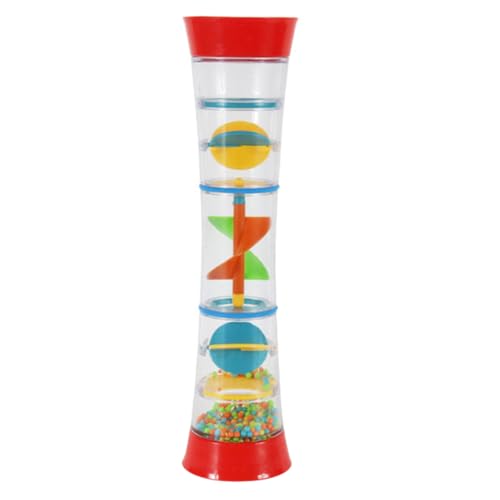 Abaodam Kids Kaleidoscope Toy with Rain Sound and Hand Bell - Creative Rotating Plaything for Sensory Development and Early Educational Fun