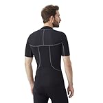 Hevto Men Wetsuit Tops and Vest 3/2mm Neoprene Jacket Surfing Swimming Front Zip Wet Suit for Water Sports - Image 3