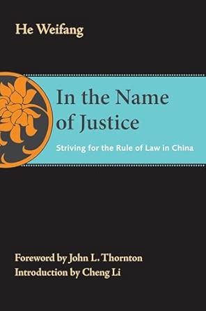 In the Name of Justice: Striving for the Rule of Law in China book cover