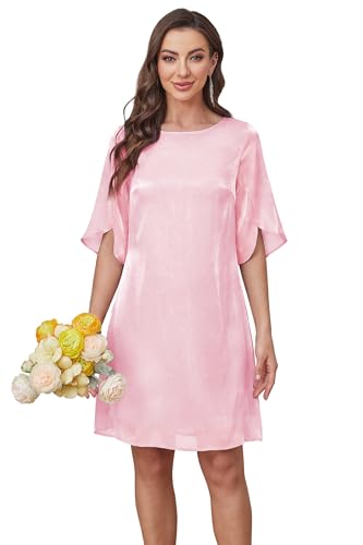 Image of RUMIA Womens Cocktail Dresses Flutter Sleeve Wedding Guest Dresses for Women 2026 Trendy
