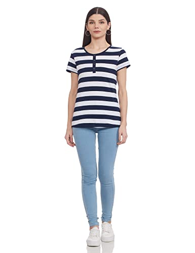 Image of Max Women Striped Round Neck T-Shirt