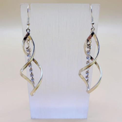 Vivian&CD 14K Gold Infinity Hoop Earrings for Women, Plated Double Linear Long Dangle Drop Earrings Trendy Elegant Teardrop Tear Earrings Jewelry4