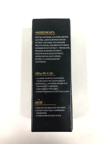Beard Growth Oil With Biotin Caffeine, Stimulate Beard Growth Serum For Facial Hair Treatment, Promote Hair Regrowth For Men Full Longer Masculine Thick Male Beard Gift