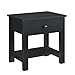 [en.casa] Comodino da Letto con Un cassetto 40 x 29,7 x 41,5cm Nero