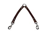 Warner Sporting Cumberland Leather Dog Leash Couplers (Medium - Large Dogs, Rich Brown)