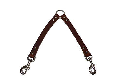 Warner Sporting Cumberland Leather Dog Leash Couplers USA (Large Brown)