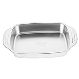 Alipis Bandeja de Acero Inoxidable para Asar Pescado Rectangular Compatible con Cocina de Inducción Resistente y Duradera para Doméstico y Comercial