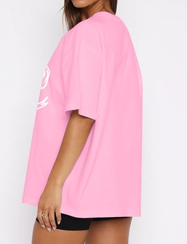 MISSACTIVER Women’s Oversized Bow Graphic T-Shirt Drop Shoulder Short Sleeve Graphics Tee Shirt Casual Outfit Going Out Top4