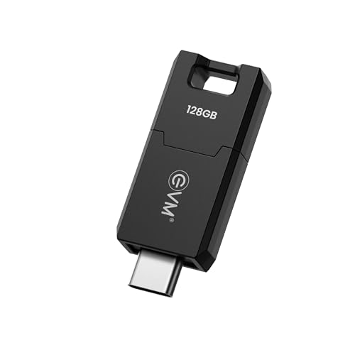 Image of EVM EnC 128GB Type-C USB 3.2 Gen 1 Flash Drive | Impressive 120MB /s Read| Sleek Compact Modern Design | Integrated Convenient Key Loop | Versatile Portable Storage | 10 Years Warranty (ENC /128GB)