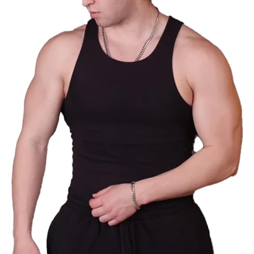 Ekko Beaters, Ekkovision Tank Tops Men, Ekko Beaters for Men, Muscle Shirts for Men, Compression Shirt Men (US, Alpha, XX-Large, Regular, Regular, Black)