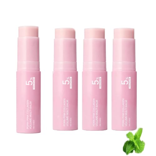 Sialicess PDRN Pink Collagen Hydrating Skin Stick, Portable Daily Moisturizer for Face Neck Eyes (4 Pack)