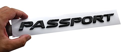 Image of 1x Passport Rear Emblem Car Letter Badge Logo Replacement for 19-23 Car Passport 08F20-TGS-100 (Glossy Black)