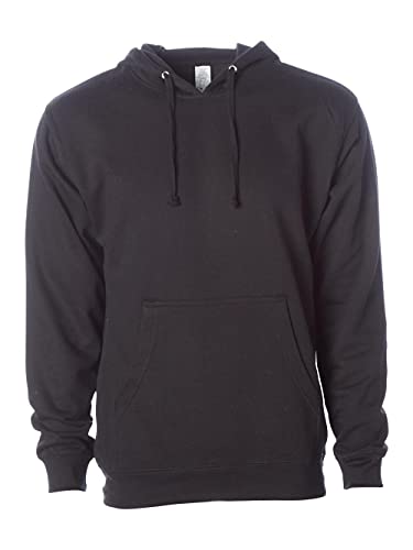 Independent Trading Co. Mens Midweight Hooded Sweatshirt (SS4500) -Black -2XL