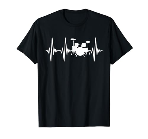Drums Drummer Heartbeat Funny Design For Drummers T-Shirt