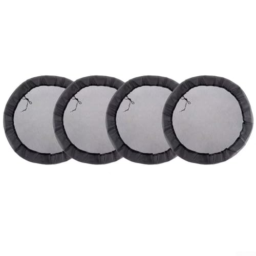 Jotekonoby Copertura in rete per barili di pioggia, schermo a prova di detriti in poliestere da 15,7 pollici con coulisse per serbatoi di raccolta dell'acqua e uso esterno, nero (confezione da 4)