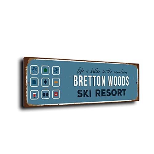 Bretton Woods Ski Resort Sign, Sign for Bretton Woods Ski Resort, Indoor or Outdoor Use, Composite Aluminum Sign