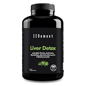 Lever Detox, met Mariadistel, Artisjok, Paardenbloem, Acerola, Curcumine en Bioflavonoïden, 180 Capsules | Zuiverend…