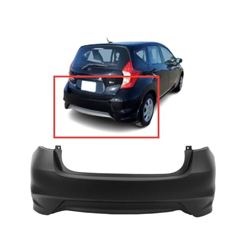 Image of Compatible with Nissan Versa Note 2015-2017 Rear Bumper Cover | Hatchback, Ready to Paint, OEM HEM229MB0J, NI1100296